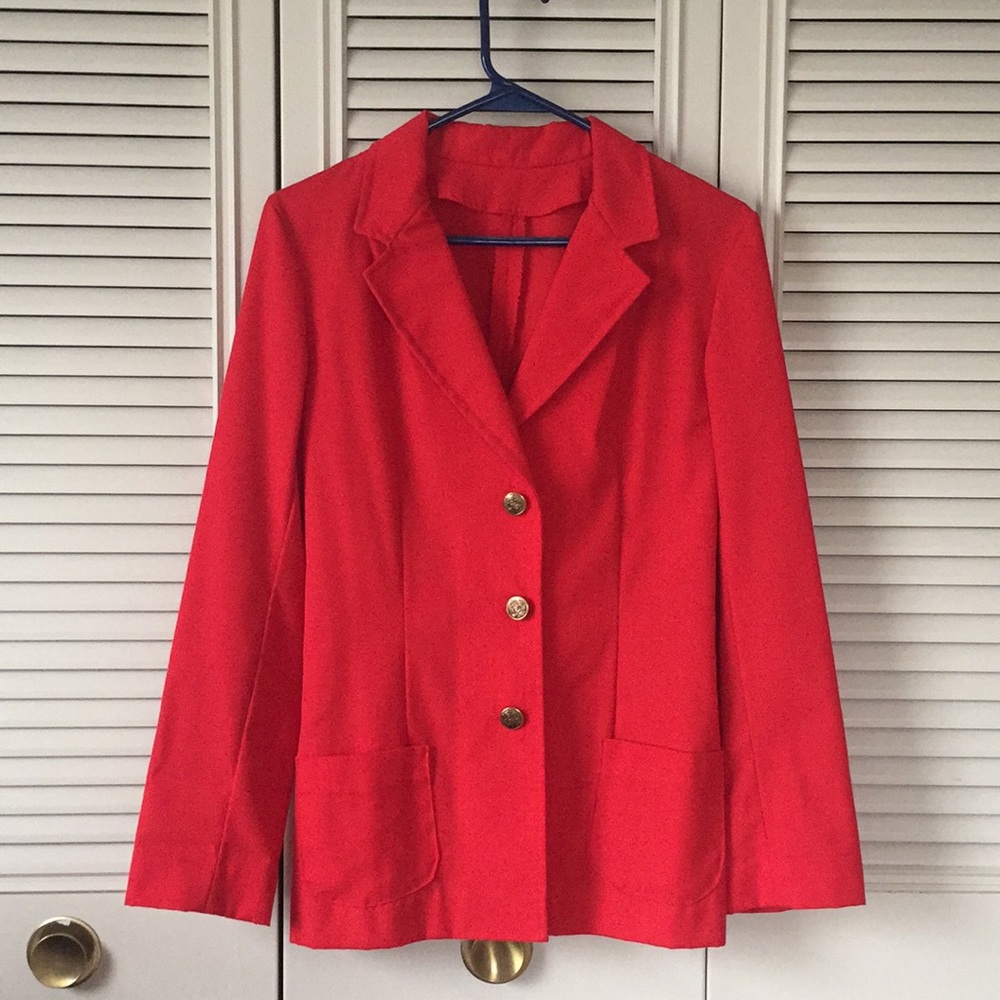 Red blazer jacket